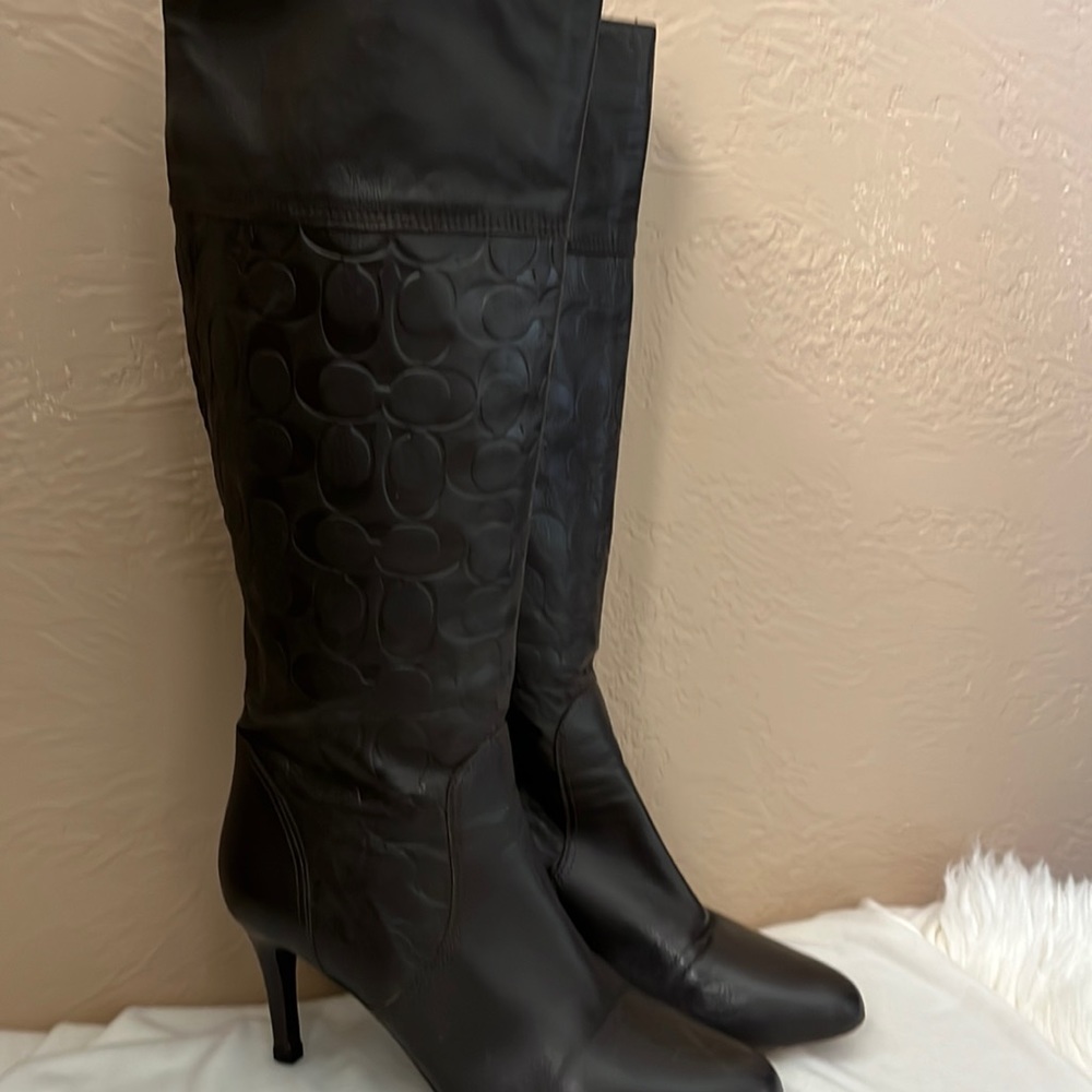 Tall Coach heel boots